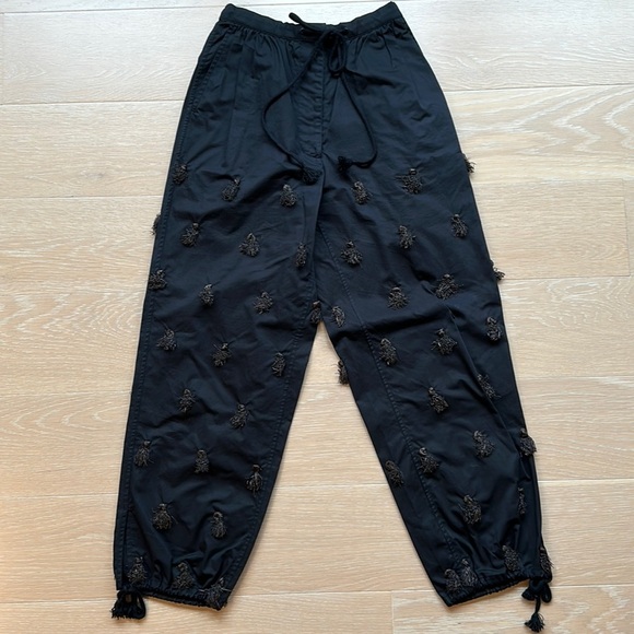 COPY - Tory Burch Poplin Drawstring Pant - Picture 2 of 4